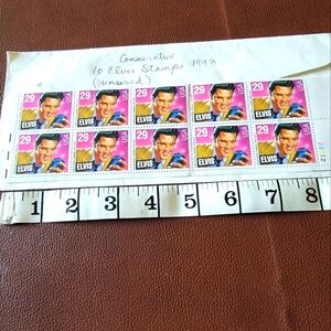 Elvis Commerative stamps & Vintage photo